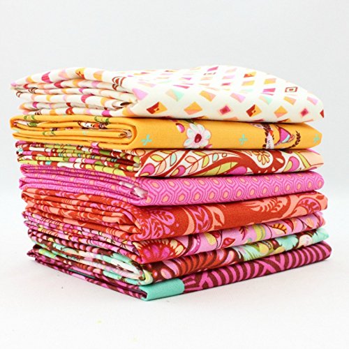 Slow and Steady Orange Crush Fat Quarter Bundle (TP.SS.OC.8FQ) by Tula Pink for Freespirit