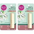 eos 100% Natural & Organic Lip Balm Stick- Vanilla Bean | Dermatologist Recommended for Sensitive Skin | All-Day Moisture Lip Care Products | 0.14 oz (Pack of 2)