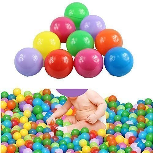 HeroNeo 100pcs Colorful Ball Fun Ball Soft Plastic Ocean Ball Baby Kid Toy Swim Pit Toy by HeroNeo