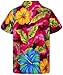 V.H.O Funky Hawaiian Shirt, Bigflower, Pink, XL
