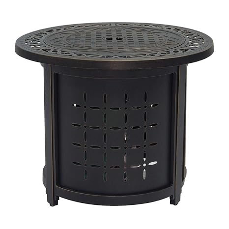 Stanbroil 30 Round Cast Aluminum Outdoor Propane Gas Fire Pit