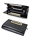 Hoxis Classic Crocodile Pattern Faux Patent Leather Metal Grip Cut it out Clutch with Shoulder Strap Womens Handbag(Silver)