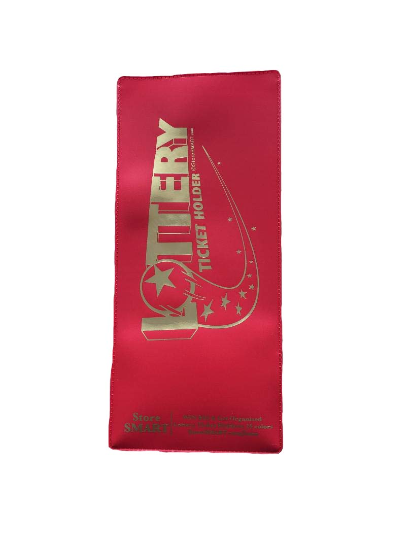 StoreSMART - Lotto Ticket Holders - Single Pack - 4"x9" Plastic LT - RED