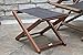 Outdoor Interiors Sling and Eucalyptus Ottoman/Stool
