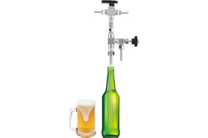 Stainless Steel Counter Pressure Beer Bottle Filler with Adjustable Valve – CO2 Brewing Kit for Homebrew Beer, Fast Bottling,