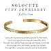 SOLOCUTE Mothers Day Gold Bangle Bracelet Engraved 
