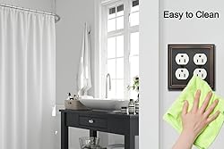 OKAWYC Double Duplex Outlet Light Switch Cover