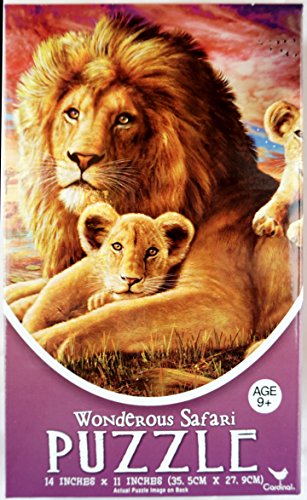 New Wonderous Sahara Jigsaw Puzzle – Beautiful Colorful 500 Piece African Picture With a Lion And His Cubs On The Savanah