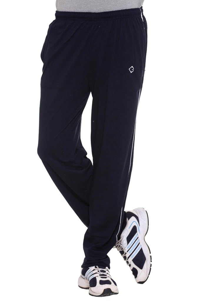 colors & blends navy blue- cotton blended track pants with zipper pockets- size xs