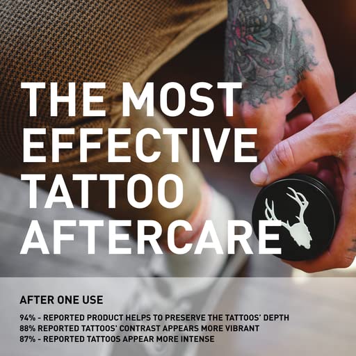 Mad Rabbit Tattoo Balm & Aftercare Cream- Color Enhancement that Revives Old Tattoos, Hydrates New Tattoos, Made With Clean Ingredients + Petroleum Free, Daily Tattoo Lotion Moisturizer & Brightener