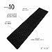 Non-Slip Black Stair Treads (10 Pack), Strong Adhesive Heavy Duty 80 Grit, Pre-Cut Commercial Grade, 6in x 24in Premium Quality Slip Resistant. Rounded Corners. Roller Included.