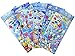 Happy Underwater Sea World Stickers 6 Sheets with Angelfish, Sharks, Starfish, Hippocampus - PVC Ocean Foam Fish Stickers for Kids - 240 Stickers