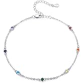 MEDWISE Chakra Bracelet Sterling Silver 7 Chakra Yoga Bracelet Wrist Link Bracelet Birthday Christmas Gifts for Women Wife Girlfriend