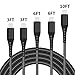 iPhone Charger Cable MFi Certified Lightning Cable Giom 5 Pack [3FT/3FT/6FT/6FT/10FT] Nylon Braided Fast Long Cords iPhone Charging Cable Compatible iPhone Xs/Max/X/8 Plus/8/7/7P/iPad/iPod Black