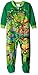 Nickelodeon Little Boys' Toddler Teenage Mutant Ninja Turtles Fleece Footed Blanket Sleeper, Green, 3T