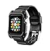 Compatible Apple Watch Band with Case 42mm, MAIRUI Rugged Protective G-Shock Replacement Strap Wristband for Apple Watch Series 3/2/1, iWatch Nike+/Sport/Edition (Black)