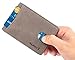 SimpacX RFID Blocking Bifold Slim Genuine Leather Thin Minimalist Front Pocket Wallets for Men Money Clip Full Grain Leather (vegetable tanned grey)