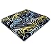 Shlax&Wing Paisley Blue Black Yellow Pocket Square Mens Hankies Hanky