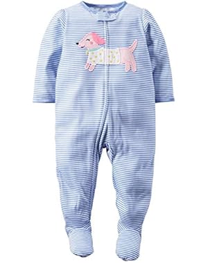 Baby Girls' Graphic Footie - Dog - 24 Months