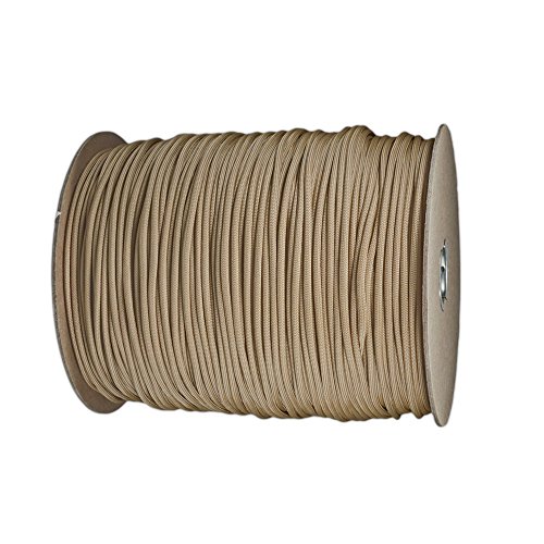 Paracord Planet Nylon 7 Type III Strand Inner Core Paracord - 1000 Feet, Tan