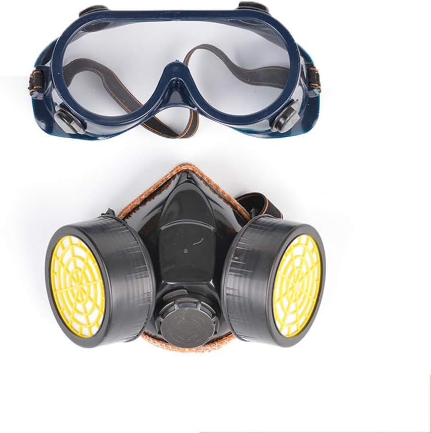 PBQWER Safety Half Facepiece Respirator, Anti-Dust Spray Chemical Gas Dual Cartridge Paint Spray Mask