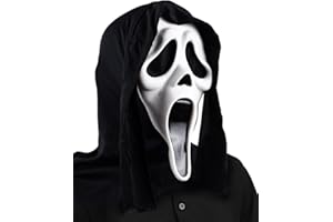 Gorbgle Scream Mask for Adult, Halloween Ghost Mask Scary Skull Face Mask Creepy Latex Mask for Men Christmas Costume