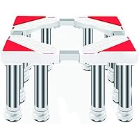 Washing Machine Pedestal Raiser Stainless Steel Dryer Stand H: 9.4-10.6in Adjustable Refrigerator Base Stand Anti…