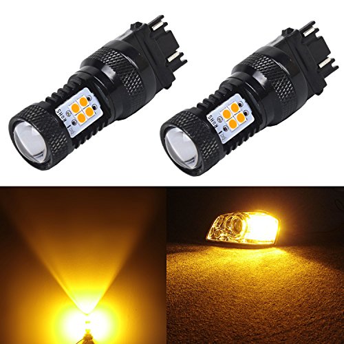 JDM ASTAR Extremely Bright 3030 Chipsets 3056 3156 3057 3157 4157 LED Bulbs with Projector,Amber Yellow