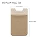 Sinjimoru Basic Cell Phone Wallet Stick-On - Adhesive iPhone & Android Pouch Card Holder - Leather, Beige