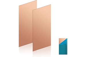 QIMOO Copper Sheet, 2 Pieces of Copper Plates 8"×2"-18 Gauge(1mm) Thickness, 99% Pure Copper Sheets for Metal Crafts, Jewelry Making, DIY, Jewelry