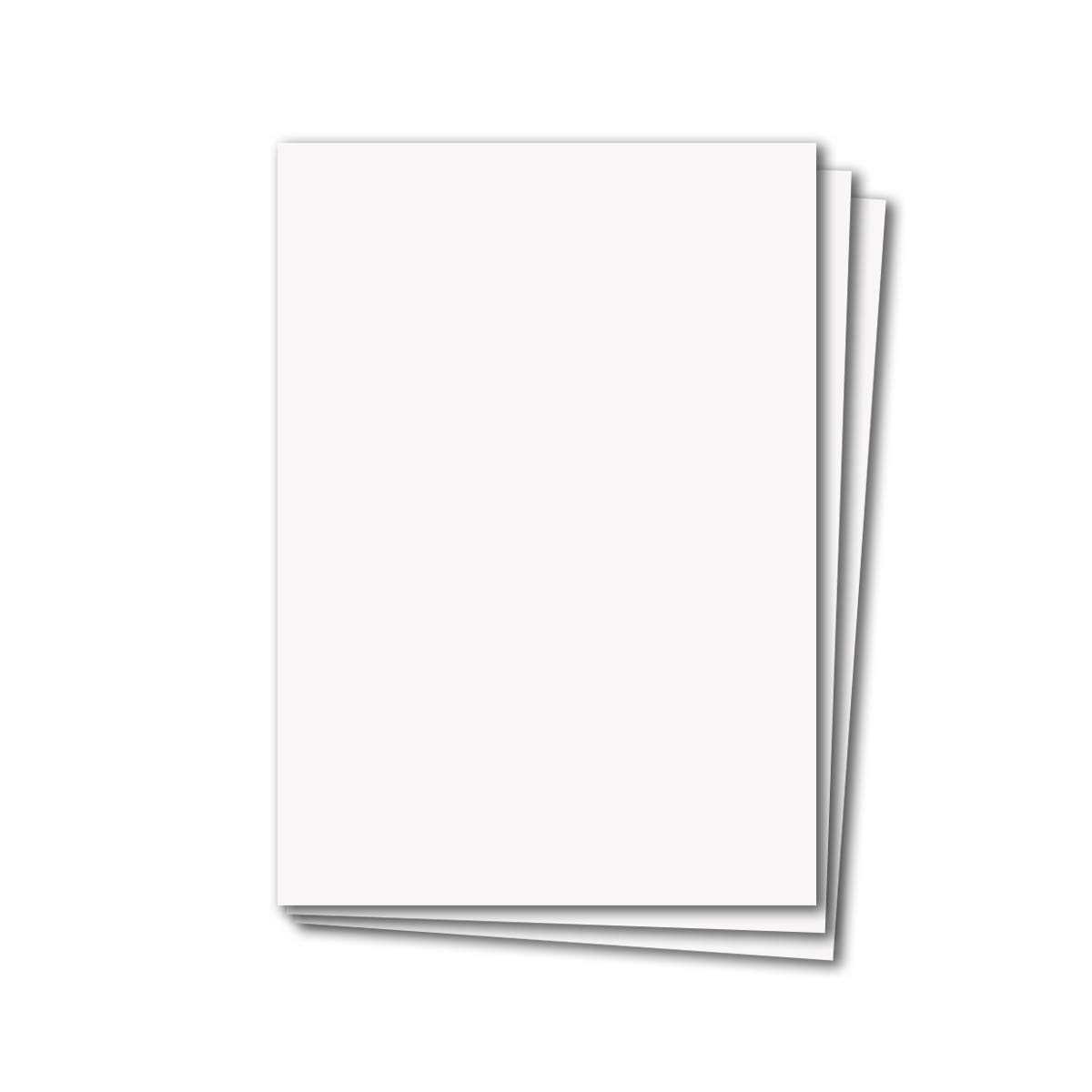 Glüxx Agent 50 sheets of construction cardboard DIN A4 - white - 240 g/m² thick craft cardboard - 21.0 x 29.7 cm cardboard for crafting for photo album menu card printable DIY be creative