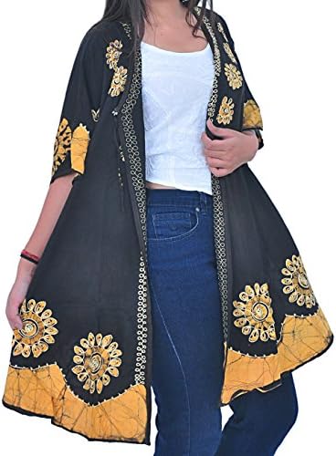 Rayon Swing Gypsy Boho Kaftan Caftan Tie Top Plus Size L XL XXL