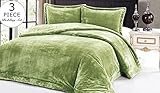 Supreme Plush 90"Hx90"W/2x20"26" Down Alternative Comforter 3pcs set , Siliconized 7D over-Filled Fiber, Hypoallergenic, Duvet Insert, Prevent Dust Mites and Allergens ,Full/Queen