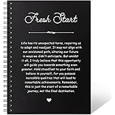 THEBESTU Fresh Start 160 Pages Hardcover Blank Spiral Notebook, Funny Personalised New Job Journal, Farewell New job Gifts for Coworker, Job Promotion Gifts, New Start Gifts, Office Goodbye Gifts
