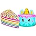 R.HORSE Jumbo Cute Narwhal Cake, Rainbow Cake Set Kawaii Cream Scented Squishies Slow Rising Decompression Squeeze Toys for Kids or Stress Relief Toy Hop Props, Decorative Props Large (2 Pack)