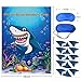 Morinostation Pin The Fin On The Shark Game Birthday Party Favor Games Baby Shark Party Supplies Decorations - 24 Fins