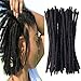 Yotchoi 100% Human Hair Dreadlocks Extension Handmade Locs Small Size(diameter 0.4cm) 10inch 40 Strands/pack Natural Black #1B