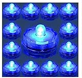 Trendmart Bright Led Underwater Submersible Waterproof Floral Decoration Tea Light Candle for Wedding/party / Xmas Decoration ( Blue12 Pcs )