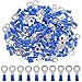 Hilitchi 100Pcs 16-14AWG Insulated Terminals Ring Electrical Wire Crimp Connectors (Blue, M6)
