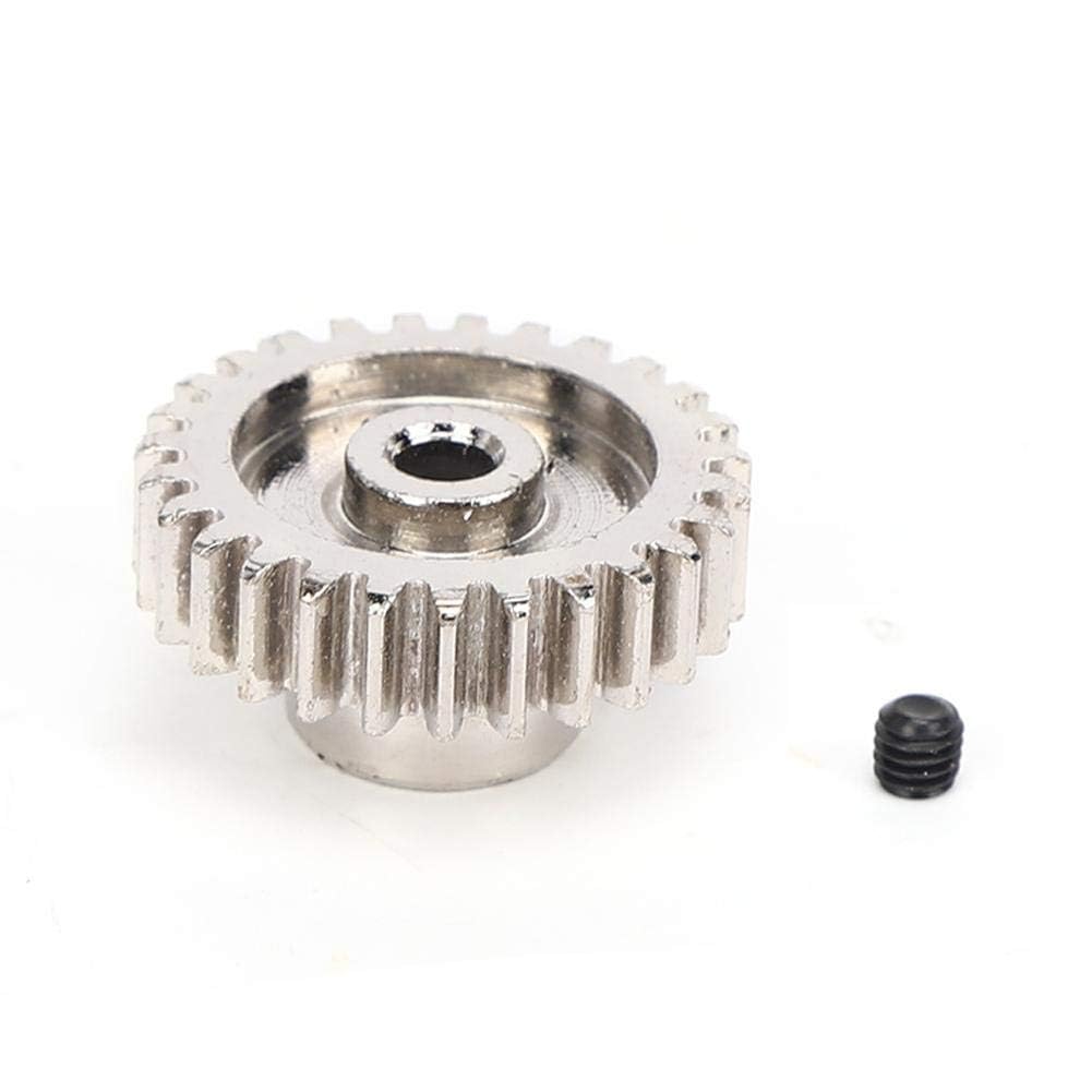 Vbest life Motor Pinion Gear with Screw, Pinion Gear for 1/14 144001 RC Model Car Upgrade Spare Parts(Silver)