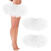 3 Pack Women Teens Adult Tutu Skirt, 5 Layers Puffy Classic Tulle Tutus Skirts for Women Ballet Run Party Halloween Costume