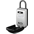 Master Lock Black Portable Key Lock Box with Light Up Dials, Set/Reset Combination for Tenants, Guests, Clients, Ideal for Realtors, Landlords or Property Managers, Holds 6 Keys, 5424EC