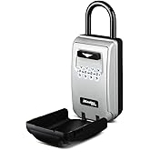 Master Lock 5424D Set Your Own Combination Portable Lock Box with Light Up Dials, 6 Key Capacity