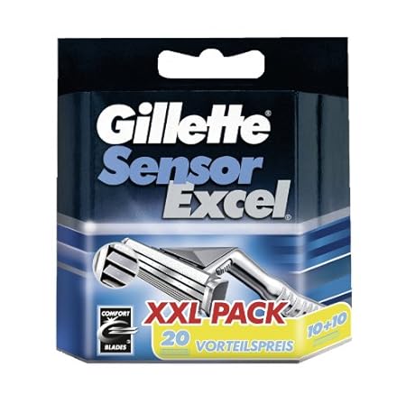 Auslaufmodell Gillette SensorExcel Systemklingen 20er, 20 Stück