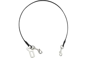 ACBungji Car Pet Dog Cat Seat Safety Belt Latch Buckle No-Chew Leash Restraint Harness Coated Stainless Steel Heavy Duty Isofix Connector Small Medium Large (39 INCH)