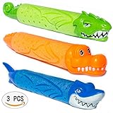 Water gun - Best 3 Guns Pack Kids Pump Foam Blaster Soaker - Top Summer Beach Lake and Backyard Pool Toys - Age 3-10 - Boys and Girls - Prime