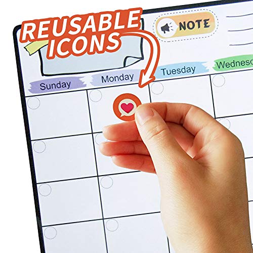 4 Magnetic+Calendar+Whiteboard+Refrigerator+Chalkboard