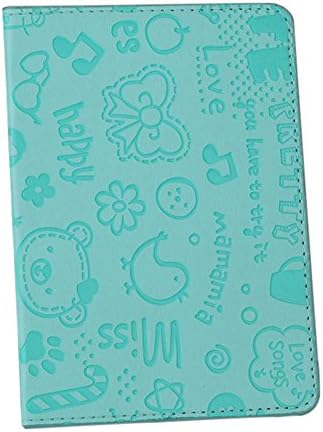 Buyanputra Solid Color Cute Pattern Travel Card Tickets Case Durable Passport Holder Cover Light Blue