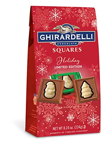 Ghirardelli Chocolate Squares, Milk and White Holiday Impressions Bag, 8.24 oz.