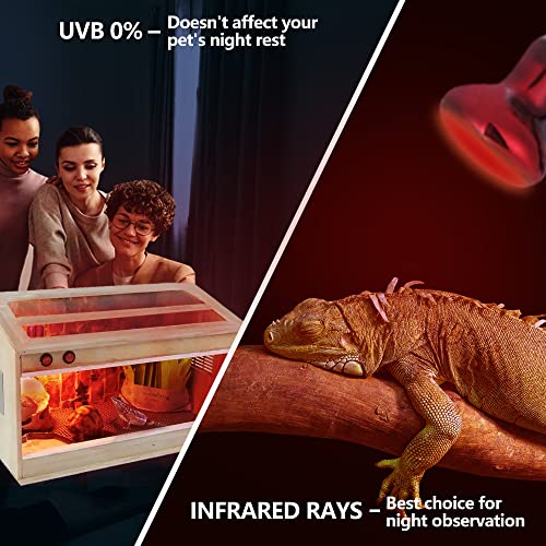 LUCKY HERP 75W Reptile Heat Bulbs - 2 Pack, Infrared Lamp For Bearded Dragons, Lizards, Turtles - View #4